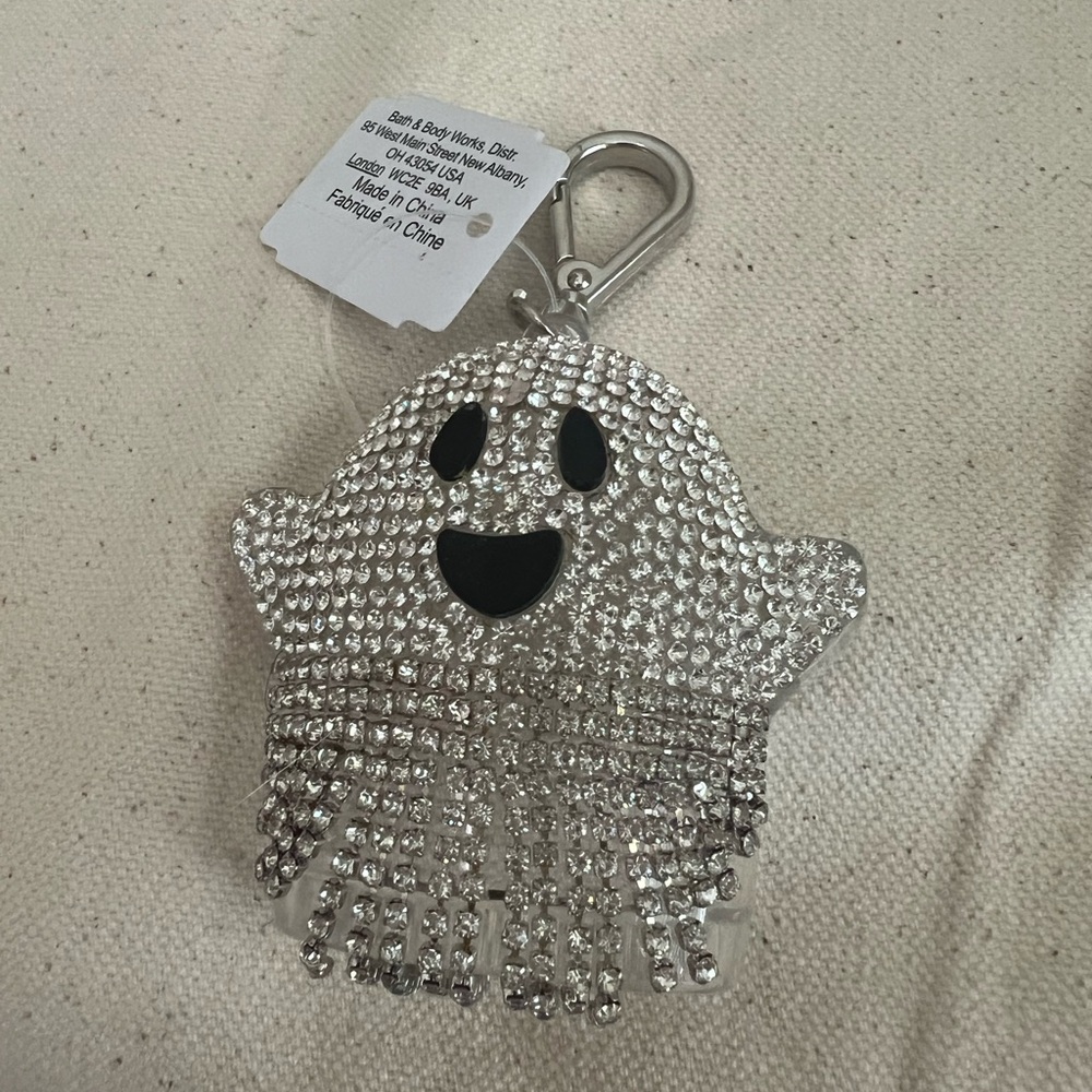 Bath & Body Works Silver Ghost Keychain for hand sanitizer